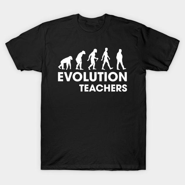 Evolution Of Teachers T-Shirt by JamesBennettBeta